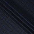 قماش سترة من الصوف الإيطالي المخلوط باللون الأزرق الداكن والأسود - 3.5 متر، عرض 150 سم، صنع في إيطاليا - D20542