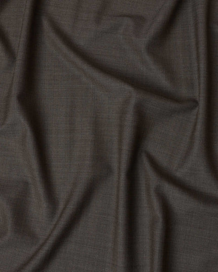 Light Brown Checkered Super 150's Italian all Wool Suiting Fabric – 3.5 Meters, 150 cm Width, Made in Italy-D20544