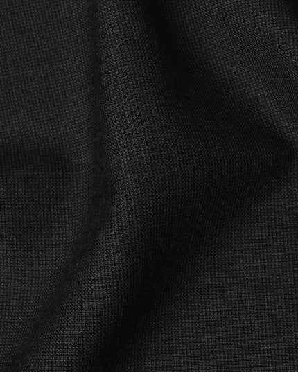 Charcoal Black Super 150's Italian all Wool Suiting Fabric – 3.5 Meters, 150 cm Width, Made in Italy-D20545