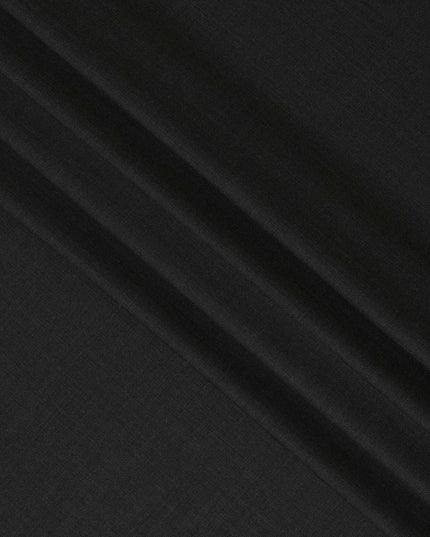 Charcoal Black Super 150's Italian all Wool Suiting Fabric – 3.5 Meters, 150 cm Width, Made in Italy-D20545