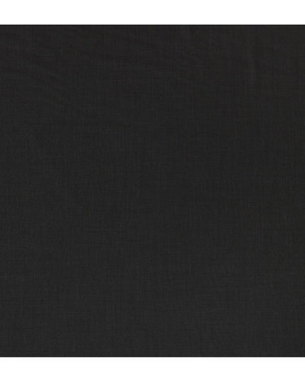 Charcoal Black Super 150's Italian all Wool Suiting Fabric – 3.5 Meters, 150 cm Width, Made in Italy-D20545