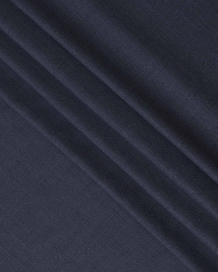 Midnight Blue Super 150's Italian all Wool Suiting Fabric – 3.5 Meters, 150 cm Width, Made in Italy-D20546