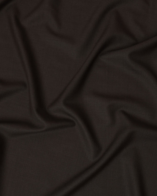 Dark Brown Super 150's Italian all Wool Suiting Fabric – 3.5 Meters, 150 cm Width, Made in Italy-D20547