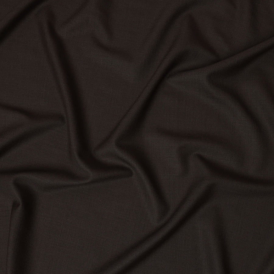 Dark Brown Super 150's Italian all Wool Suiting Fabric – 3.5 Meters, 150 cm Width, Made in Italy-D20547
