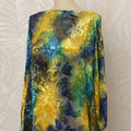 Traditional Somali Dirac Silk Blended Velvet Chiffon Fabric in Yellow and Blue with Floral Design, 3.5 Meters, 140 cm Width-D20614 Regal Fabrics