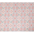 Synthetic Modal Satin Fabric with Stone Work - Abstract Pastel Pink and Black Geometric Design, 110 cm Width-D20656
