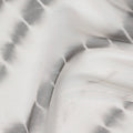 White and Charcoal Synthetic Chiffon Fabric with Abstract Pattern, 110 cm Width-D20681 Regal Fabrics