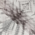 White and Charcoal Synthetic Chiffon Fabric with Abstract Pattern, 110 cm Width-D20681 Regal Fabrics