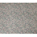 Moss Green Synthetic Crepe Fabric with Vintage Floral Print, 110 cm Width-D20685