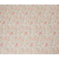Peach and Ivory Synthetic Crepe Fabric with Floral Print, 110 cm Width-D20686