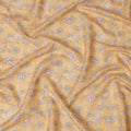Mustard Pure Tussar Silk Fabric with Embroidery, 110 cm Width-D20693
