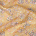 Mustard Pure Tussar Silk Fabric with Embroidery, 110 cm Width-D20693