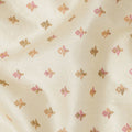 Ivory Pure Tussar Silk Fabric with Embroidered Motifs, 110 cm Width-D20696