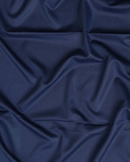 Midnight Blue SCABAL Super 200's All Wool Suiting Fabric, 3.5 Meters with Buttons and Lining, 150 cm Width-D20707