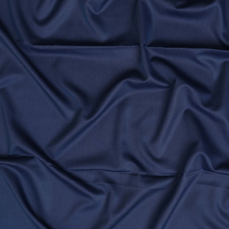 Midnight Blue SCABAL Super 200's Wool and Silk Suiting Fabric, 3.5 Meters with Buttons and Lining, 150 cm Width-D20707