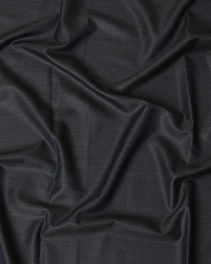 Charcoal Grey SCABAL Super 200's All Wool Suiting Fabric, 3.5 Meters with Buttons and Lining, 150 cm Width-D20708