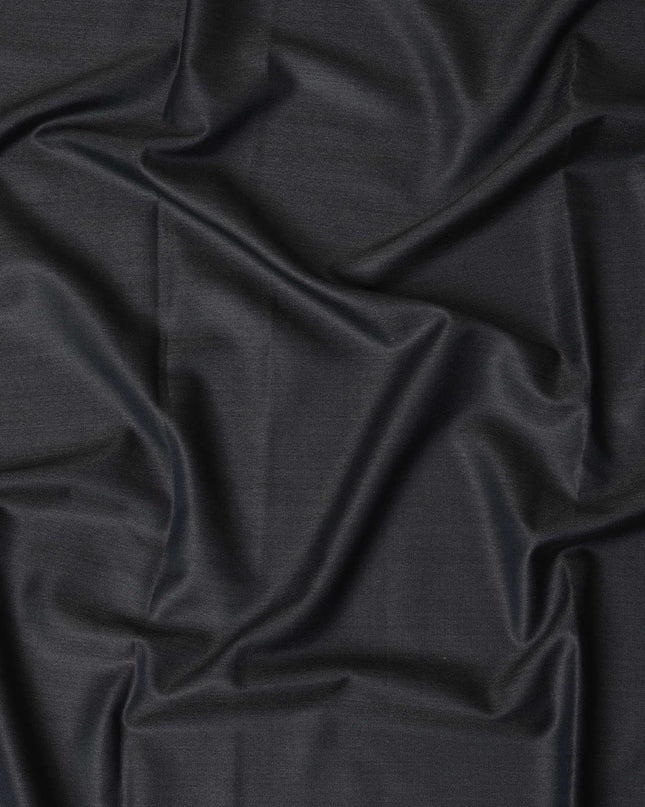 Charcoal Grey SCABAL Super 200's All Wool Suiting Fabric, 3.5 Meters with Buttons and Lining, 150 cm Width-D20708