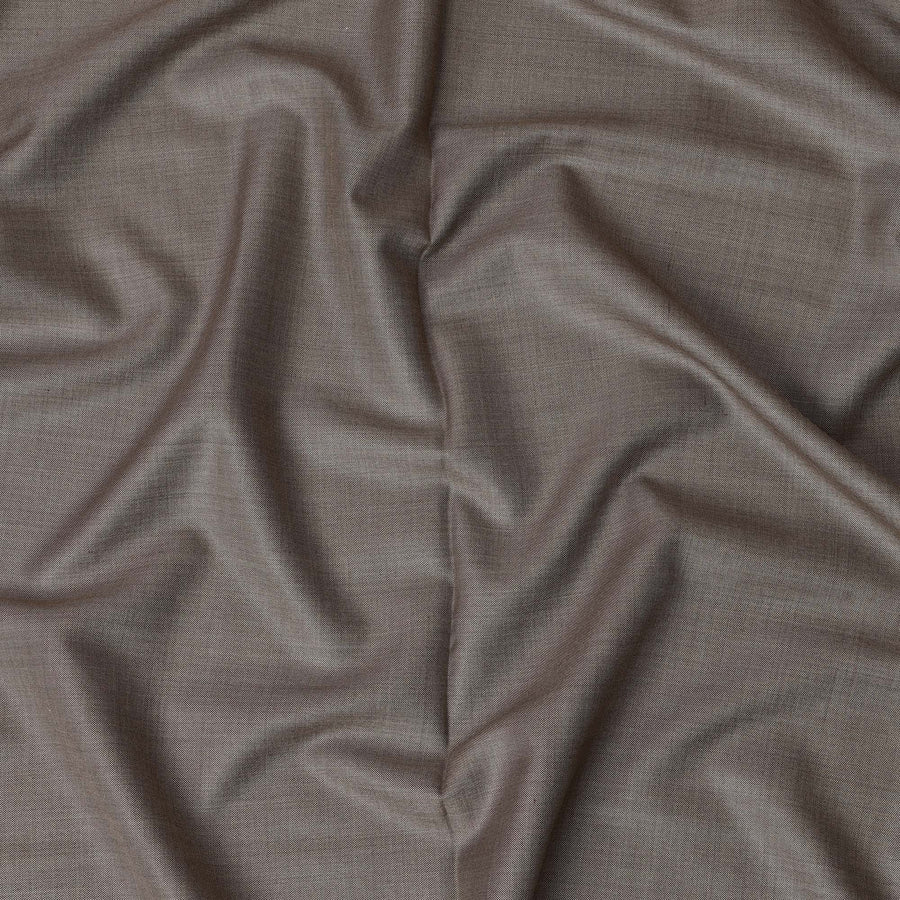 Olive Brown SCABAL Super 200's Wool and Silk Suiting Fabric, 3.5 Meters with Buttons and Lining, 150 cm Width-D20709