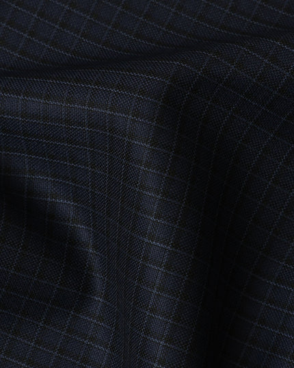 Jet Black SCABAL Super 120's All Wool Suiting Fabric, 3.65 Meters, 150 cm Width-D20712