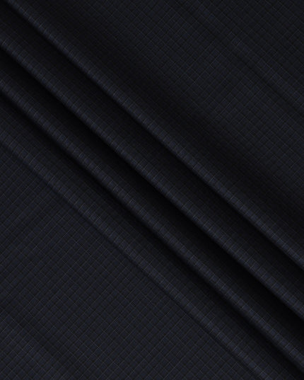 Jet Black SCABAL Super 120's All Wool Suiting Fabric, 3.65 Meters, 150 cm Width-D20712