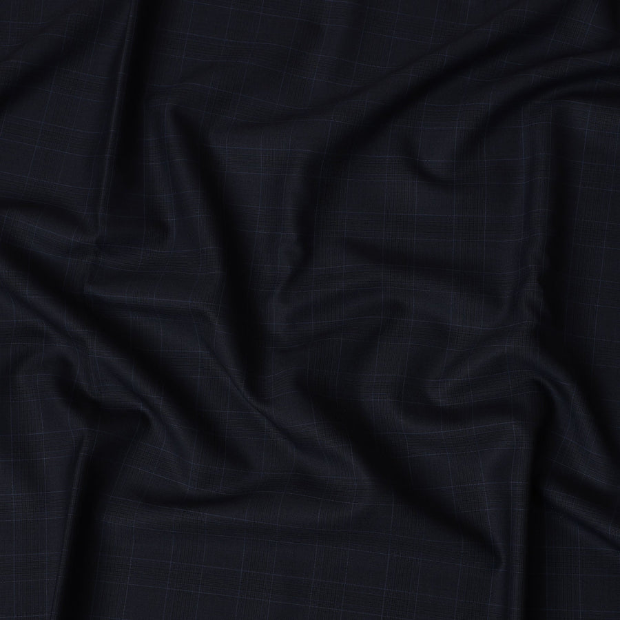 Black SCABAL Super 160's All Wool Suiting Fabric, 3.65 Meters, 150 cm Width-D20713