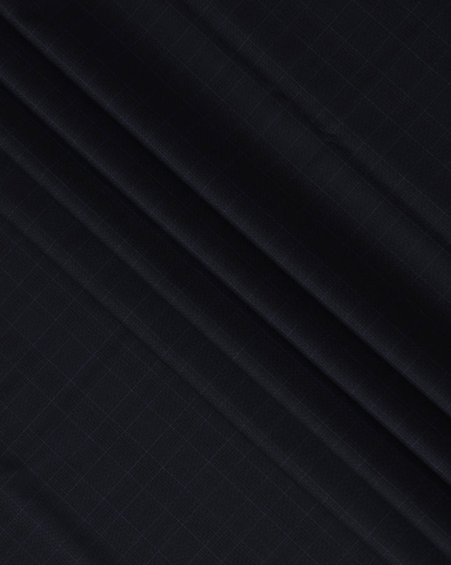 Black Plaid SCABAL Super 160's All Wool Suiting Fabric, 3.65 Meters, 150 cm Width-D20713