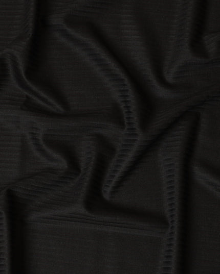 Black Pinstripe SCABAL Super 140's All Wool Suiting Fabric, 3.75 Meters, 150 cm Width-D20714