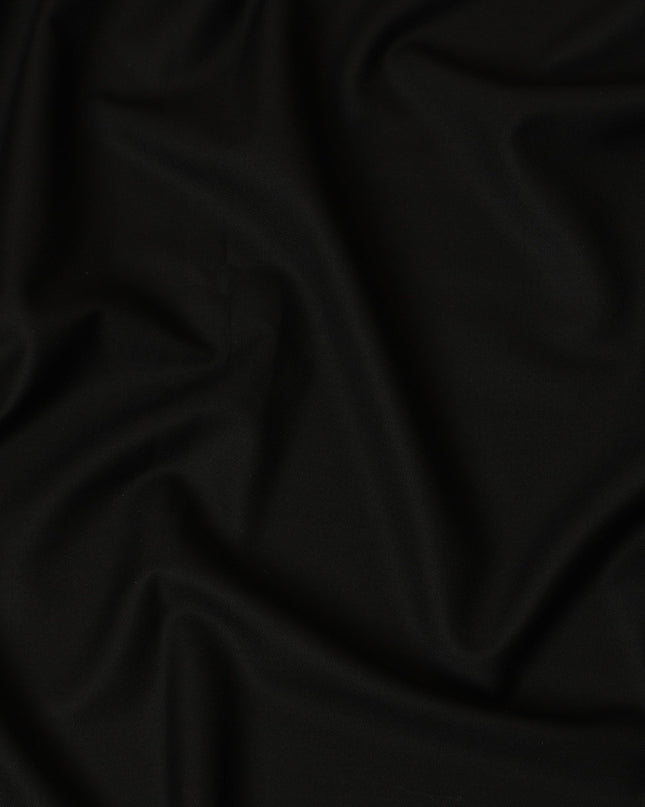 Black LOREPIANO Super 170's All Wool Suiting Fabric - Premium Exclusive, 150 cm Width, 3.5 Meters, Made in Italy-D20716