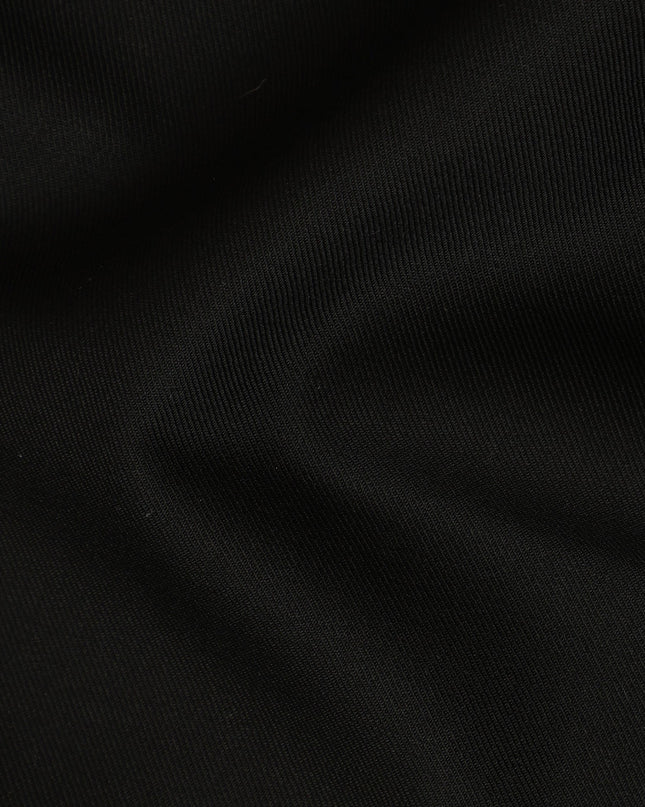Black LOREPIANO Super 170's All Wool Suiting Fabric - Premium Exclusive, 150 cm Width, 3.5 Meters, Made in Italy-D20716