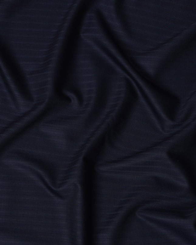 Navy Pinstripe LORO PIANO Super 170's All Wool Suiting Fabric - Premium Exclusive, 150 cm Width, 3.5 Meters, Made in Italy-D20718