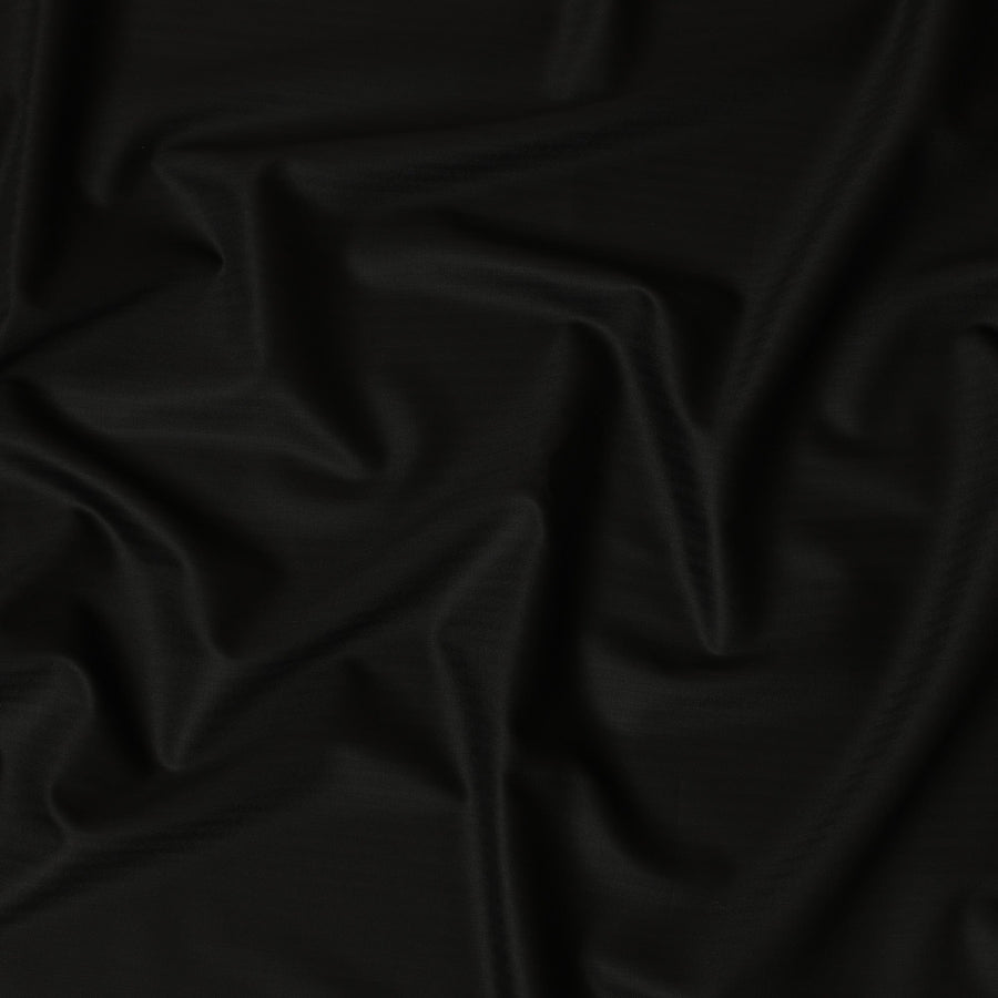 Black Lorepiano Super 170's All Wool Suiting Fabric - Premium Exclusive, 150 cm Width, 3.5 Meters, Made in Italy-D20719