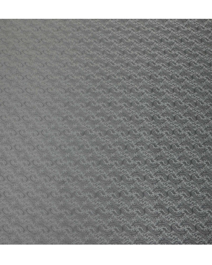 Charcoal Grey Paisley Cupro Bemberg Fabric, 140 cm Wide, Made in Japan-D21003