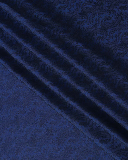 Royal Blue Paisley Cupro Bemberg Fabric, 140 cm Wide, Made in Japan-D21004