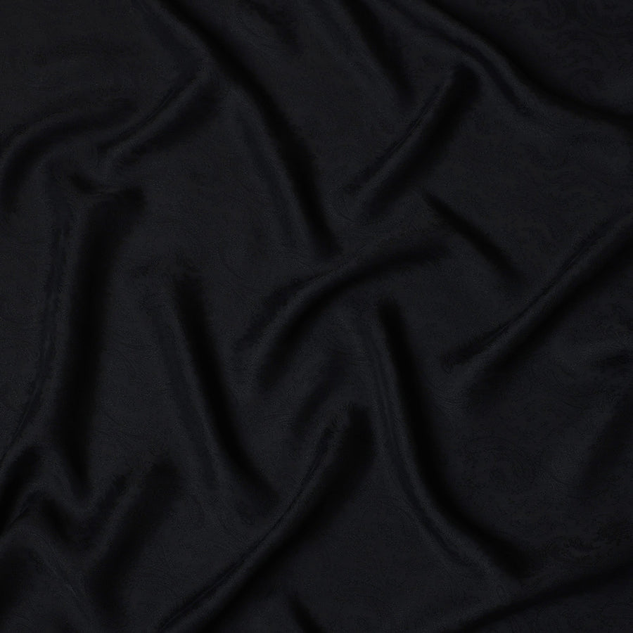 قماش بيمبيرج كوبرو بيزلي أسود، عرض 140 سم، صنع في اليابان - D21005