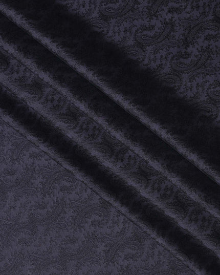 Dark Purple Paisley Cupro Bemberg Fabric, 140 cm Wide, Made in Japan-D21007