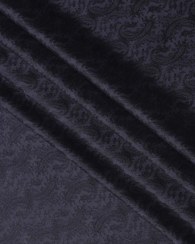 Dark Purple Paisley Cupro Bemberg Fabric, 140 cm Wide, Made in Japan-D21007