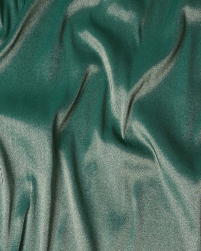 Emerald Green Silk Lamé Fabric, 110 cm Wide, Made in South Korea-D21026