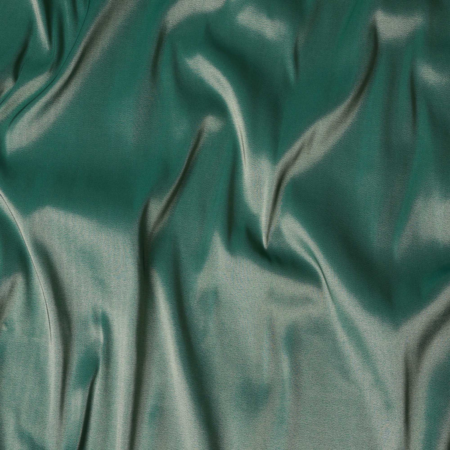 Emerald Green Silk Lamé Fabric, 110 cm Wide, Made in South Korea-D21026