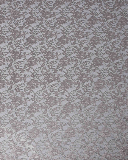 Light brown Floral Lace Fabric, 110 cm Width, Premium Synthetic Material from Indonesia-D21126