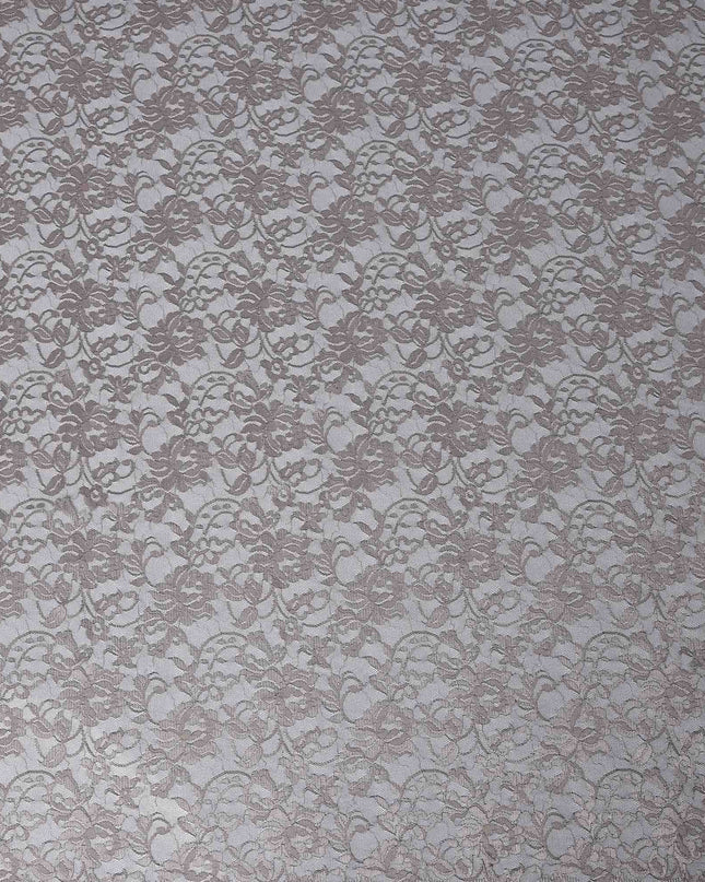 Light brown Floral Lace Fabric, 110 cm Width, Premium Synthetic Material from Indonesia-D21126