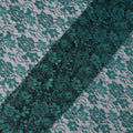 Teal Green Floral Lace Fabric, 110 cm Width, Synthetic Material from Indonesia-D21128