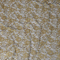 Golden Yellow Floral Lace Fabric, 110 cm Width, Synthetic Material from Indonesia-D21134