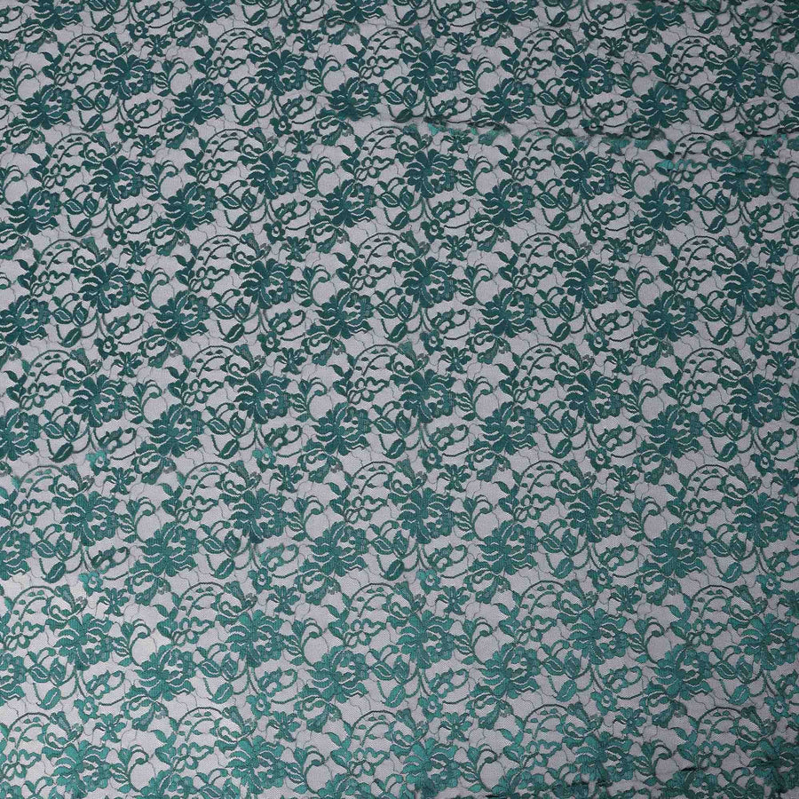 قماش دانتيل زهري أزرق مخضر، عرض 110 سم، مادة صناعية من إندونيسيا-D21137