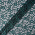 قماش دانتيل زهري أزرق مخضر، عرض 110 سم، مادة صناعية من إندونيسيا-D21137