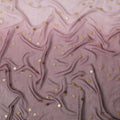 Mauve Silk Chiffon Fabric with Metallic Lurex, 110 cm Width, Ombre Design, Made in South Korea-D21147
