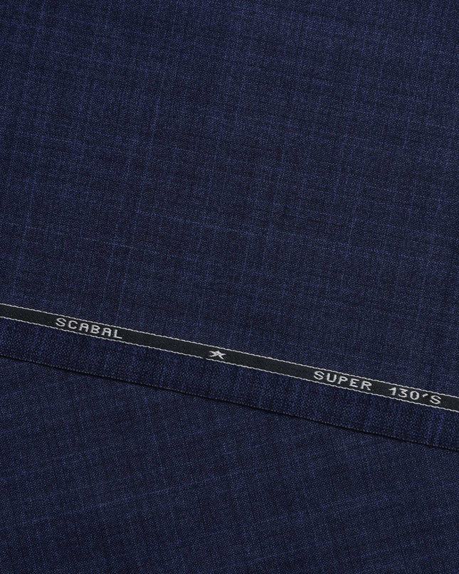 Royal Blue SCABAL Super 130's All Wool Suiting Fabric - 3.5 Meters, 150 cm Width, Made in the UK-D21253 Regal Fabrics