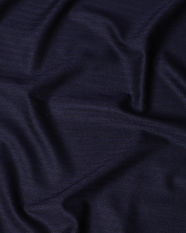 Navy Blue SCABAL Super 150's Wool and Silk Suiting Fabric - 3.5 Meters, 150 cm Width, Made in the UK-D21254