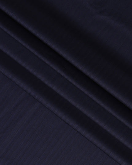 Navy Blue SCABAL Super 150's Wool and Silk Suiting Fabric - 3.5 Meters, 150 cm Width, Made in the UK-D21254