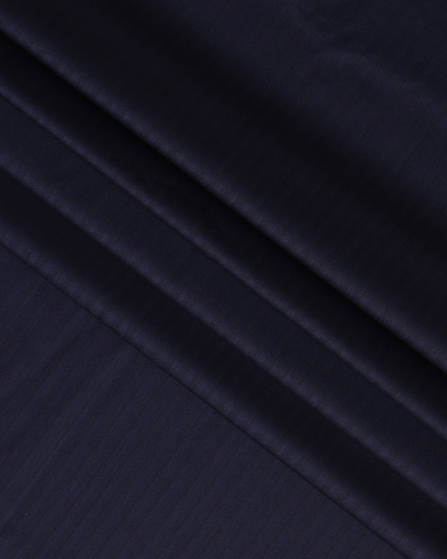 Navy Blue SCABAL Super 150's Wool and Silk Suiting Fabric - 3.5 Meters, 150 cm Width, Made in the UK-D21254