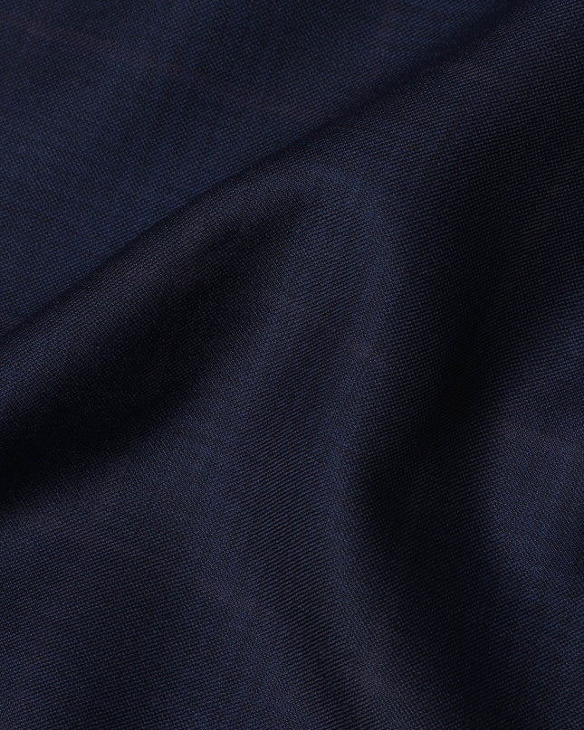 Navy SCABAL Super 150's Wool and Silk Suiting Fabric - 3.5 Meters, 150 cm Width, Made in the UK-D21257